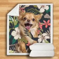 Manta cobertor florido Chihuahua e outros amigos