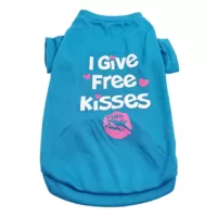 Camisola T-Shirt I Give Free Kisses My Dog Thinks I´m Awesome