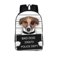 Mochila Funny Dog Police Dpt Chihuahua e amigos patudos
