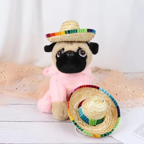 Chapéu de palha estilo mexicano ajustável para Chihuahua - Image 3